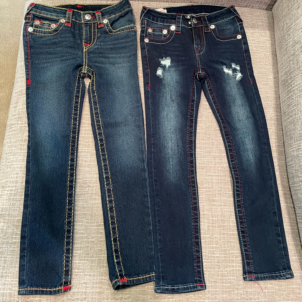 True Religion Jeans in Size 6 Girls (4 pairs total)